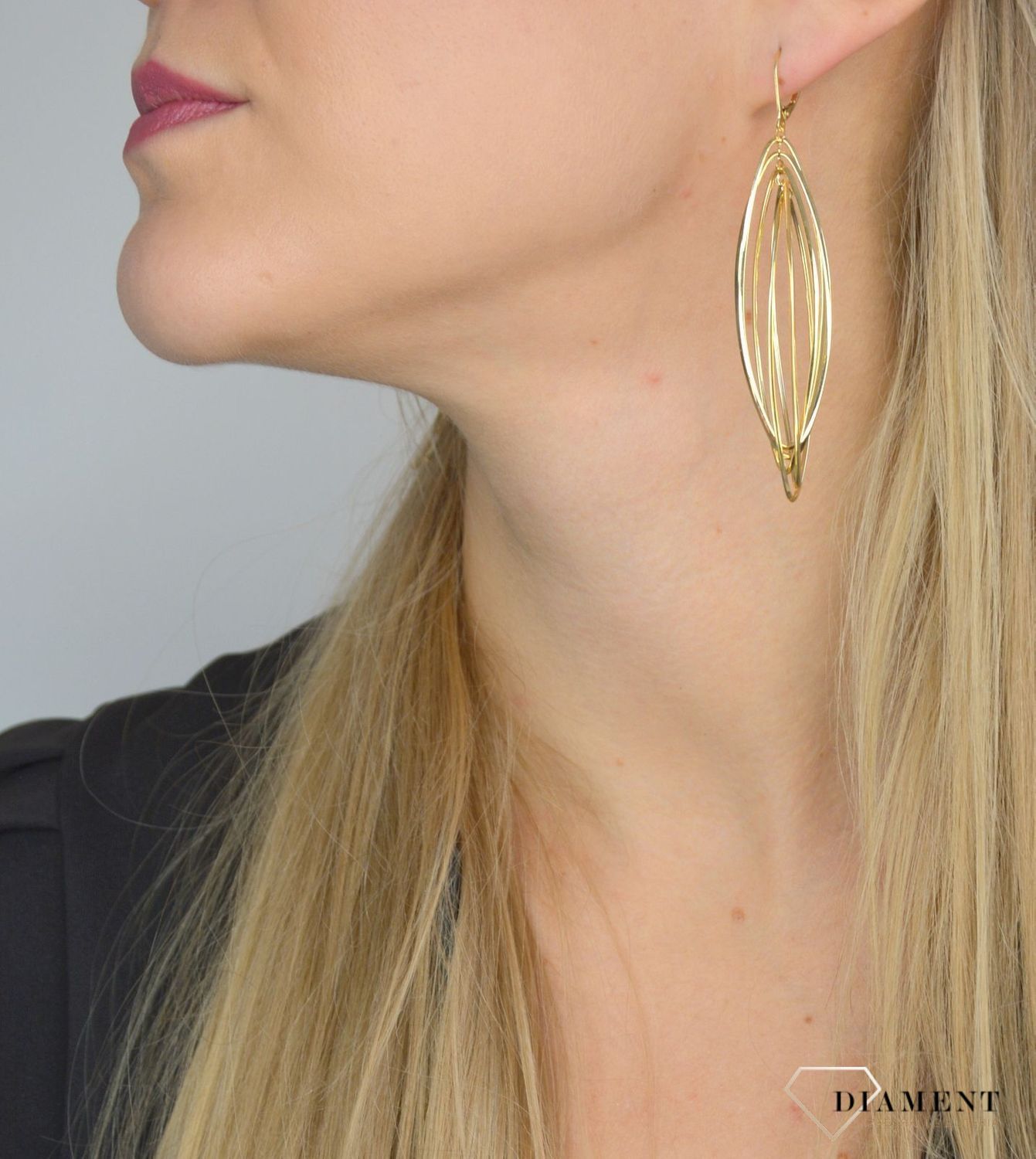 Złote kolczyki 585 bankietowe DIA-KLC-C5LBLAS-377-YM OR204623.jpg